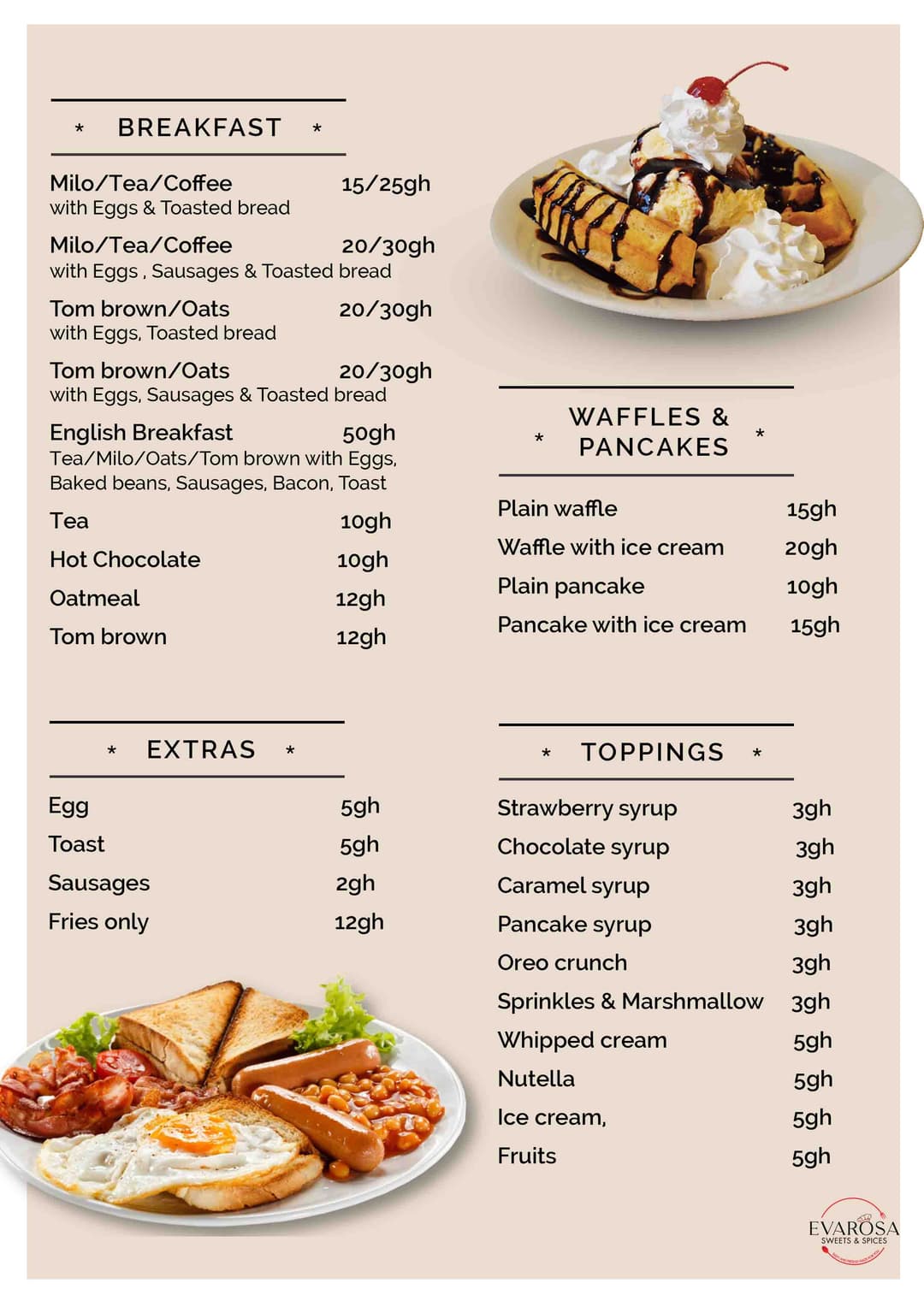 Breakfast Menu